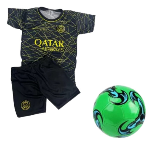 Conjunto Infantil Futebol Camiseta E Shorts Com Bola Craque 