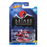 Hot Wheels Batman The Animated Series Batplane Hgd89 Color Rojo