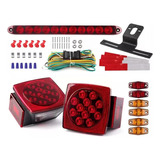 Kit De Luces Led Cuadradas Para Remolque, Parada Y Freno