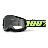 Gafas De Motocross Y Enduro 100% Strata2 Upsol Off Road, Color Negro, Lente De Color Transparente