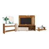 Conjunto Para Sala De Estar Completo Hans Naturale Off-white