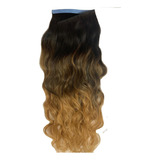 Megahair Humano Fita Adesiva Invisivel Ombre 50cm-30gr