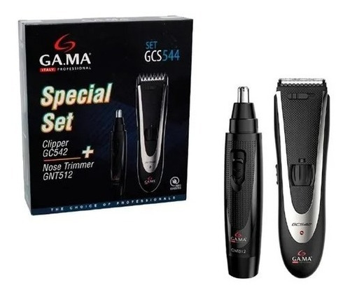 Gama Special Set Clipper + Nose Trimmer Color Negro