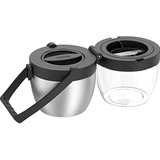 Termo Thermos 2 En 1 Liquidos Comida 7 Hs Acero Inoxidable Color Negro