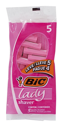 Aparelho De Depilação Bic Lady Shaver Leve 5 Pague 4 Rosa