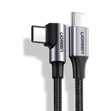 Cable Cargador Ugreen Usb C Angulo 90° 60 W Carga Rapida 2m Color Negro