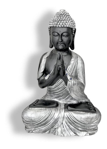 Buda Hindu Grande Tailandês Orando Estátua Em Resina 46cm