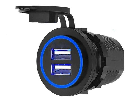 Tomada Carregador Usb Redonda 12v/20a  24v/10a