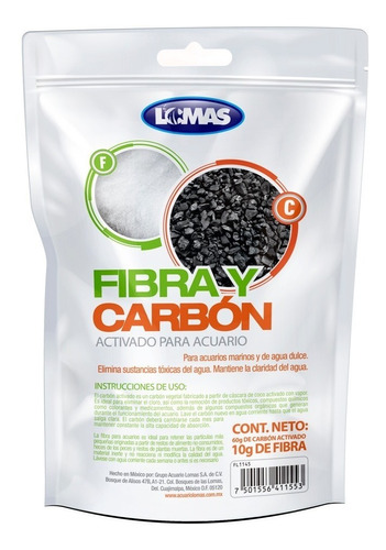 Fibra Y Carbon Activado Para Acuarios