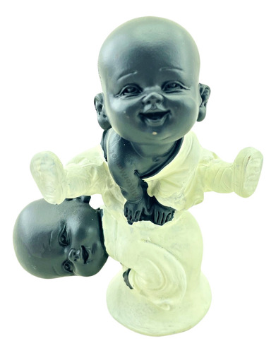 Figura Decorativa Chica 12cm Budas Bebes Saltando Deco Zn 