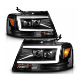 Faros Lobo F150 2004 2005 2006 2007 2008 Led C Fondo Negro