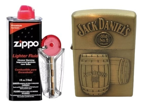 Kit Zippo/ Gasolina, Piedra + Encendedor Tipo Zippo Jack D B