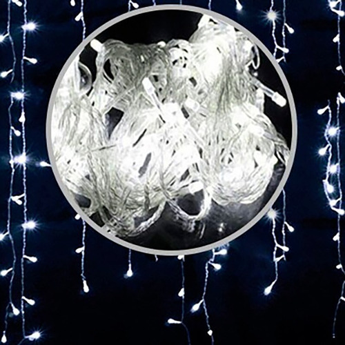 Cascata Natal Decoração Resistente Água 200 Leds 5mt 110v Cor Das Luzes Branco Frio