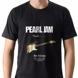 Camiseta Banda Rock Pearl Jam Guitarra Mike Mccready Algodão