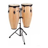 Set De Congas 10  Y 11  Natural Wood Lp Cp640awb