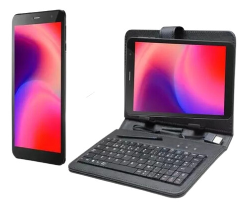 Tablet Preto M8 4g Android 11 32gb + Capa C/ Teclado Kit