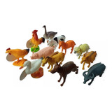 Animales De La Granja Plastico Macizo 8cm Por Unidad