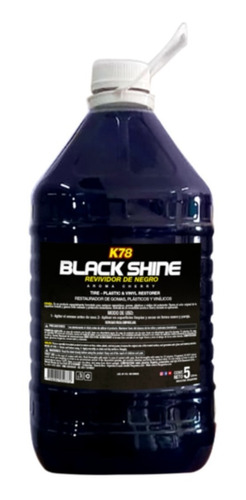 K78 Black Shine Revividor De Negro Gomas Y Plasticos 5 L