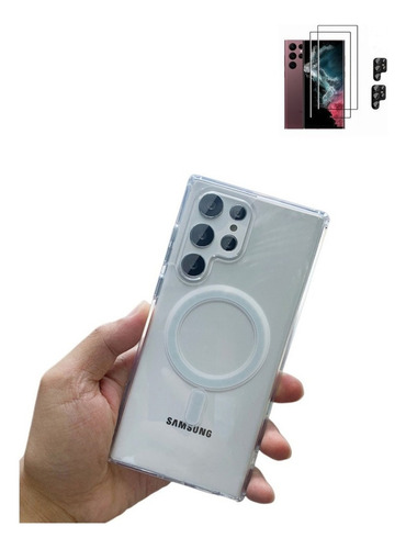 Funda Para Samsung S22 Ultra Magnética+película Templada