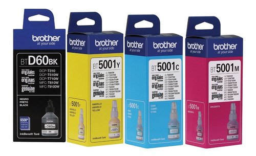 Pack4 Tintas Original Brother Imp Dcp-t710w Mfc-t810w T910dw