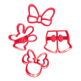 Cortantes Para Galletitas, Porcelana Fria Minnie X4