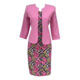 Vestido Saco Dama Diseño Elegante Rosa Bonito Liso Galit9961