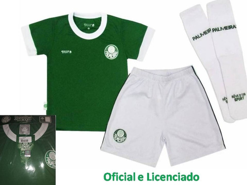 Kit Conjunto Infantil Palmeiras Artilheiro Futebol Oficial 