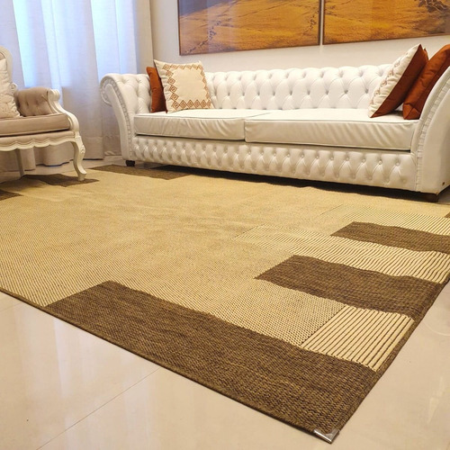 Tapete Sisal Lancer Para Sala 300x200 Com Ponteiras De Aço