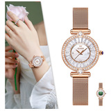 Olevs Reloj Mujer Dama Luminoso Impermeable Diamantes 9963