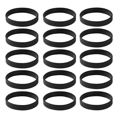 Lote De 2 Pulseras Deportivas De Silicona, Color Negro, -