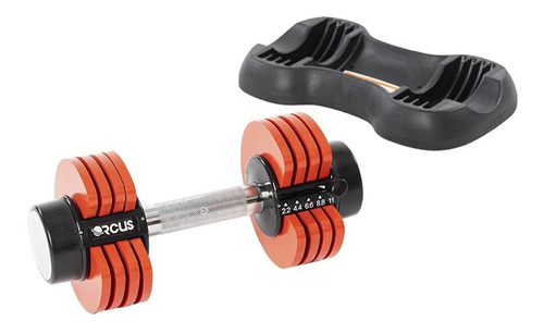 Mancuerna Ajustable Dumbbell 11kg Con Base Orcus 