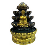 Fonte De Água Buda Hindu Decorativa Cascata C/ Bola Medita