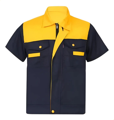 Bata De Trabajo De Manga Corta, Uniforme De Taller