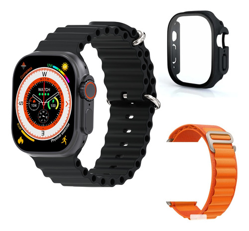 Reloj Smartwatch Ultra Hombre Negro W69 + 2gb Musica