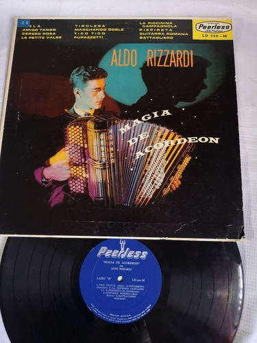 Aldo Rizzardi Magia De Acordeón Disco De Vinil Antiguo 