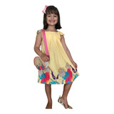 Vestido Luxo Infantil E Juvenil Feminino Com Bolsinha.