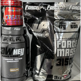 Combo Ganho Massa Muscular (whey+massa+creatina) Sabor Chocolate