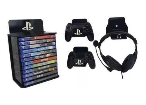 Suporte De Parede Para Jogos Ps4, Ps5 E Blu-ray Organizador