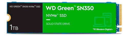 Ssd Wd Green Sn350 1tb M.2 2280 Nvme 2400 Mb/s Wds100t2g0c