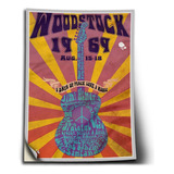 Adesivo Woodstock Festival 69 Hendrix Auto Colante A0 A