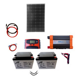 Kit Solar Inversor 1000w Onda Pura Panel 100w Bateri-2x26ah 