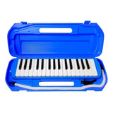 Teclado Sopro Escaleta Pianica 32 Teclas Csr Azul C/ Case