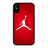 Funda Uso Rudo Tpu Para iPhone Michael Jordan Blanco Rojo