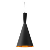 Lámpara Colgante Moderna Tom Dixon Beat Tall Negro Aluminio