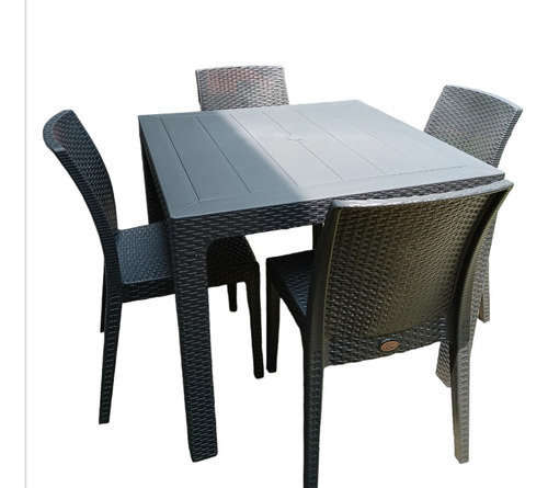 Comedor Cuadrado Para Jardin O Exterior