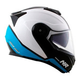 Capacete Para Moto  Escamoteável Norisk  Ff345 Route  Blue E White Chance Tamanho G 