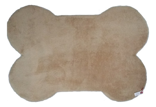 Cama Para Perro Tapete En Forma De Hueso Beige