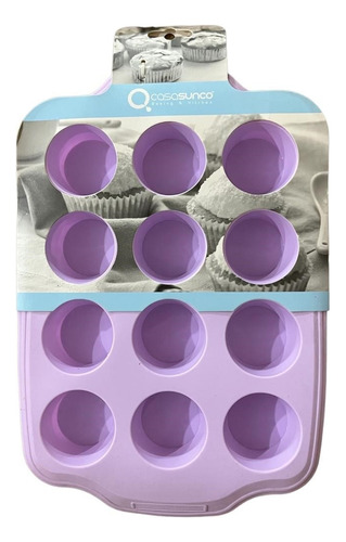 Molde De Silicona Para Muffins/cupcakes X12 Varios Colores