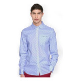 Camisa Basement Rayas Azules Slim Fit