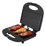 Sanduicheira Grill 2 Em 1 Kian Preta Elétrica 110v 127v 750w Cor Preto Para Misto Quente, Torrada, Carne Grelhada Ou Panqueca Doce